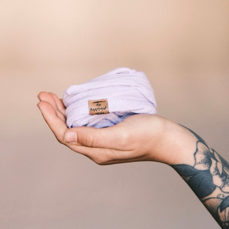 Drahthaarband Musselin flieder