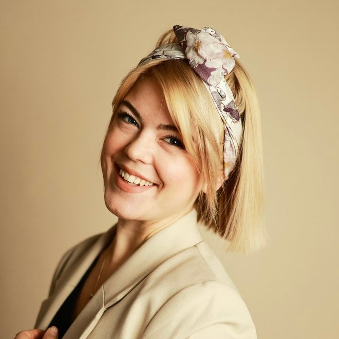 Drahthaarband breit Lila Träumerei