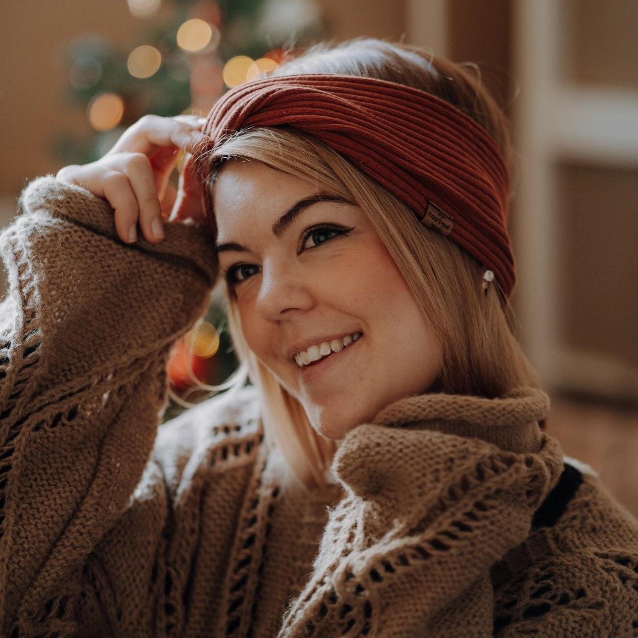 Stirnband gedreht orange