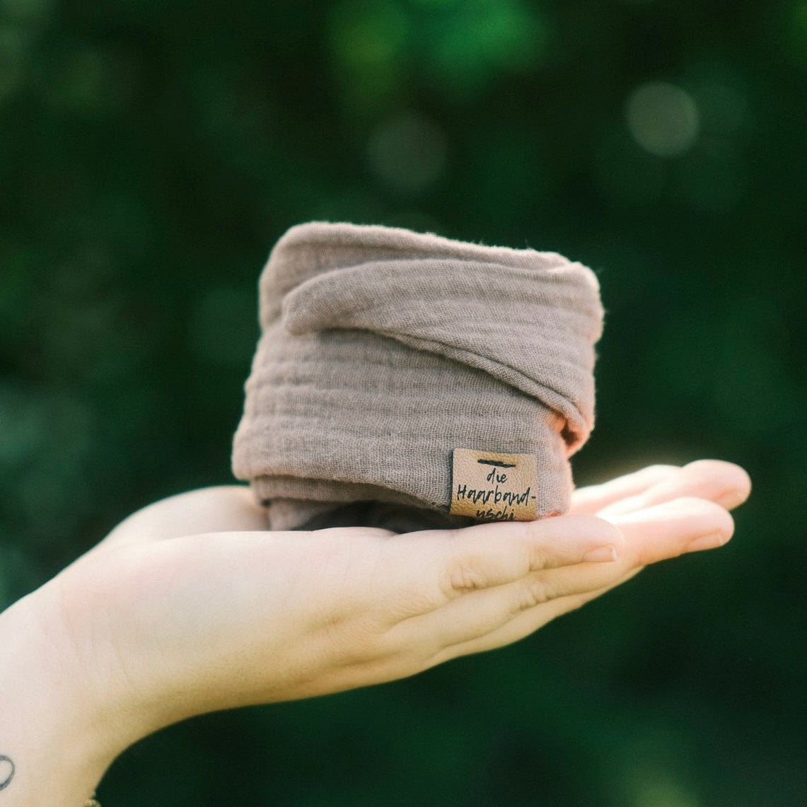 Drahthaarband Musselin Taupe