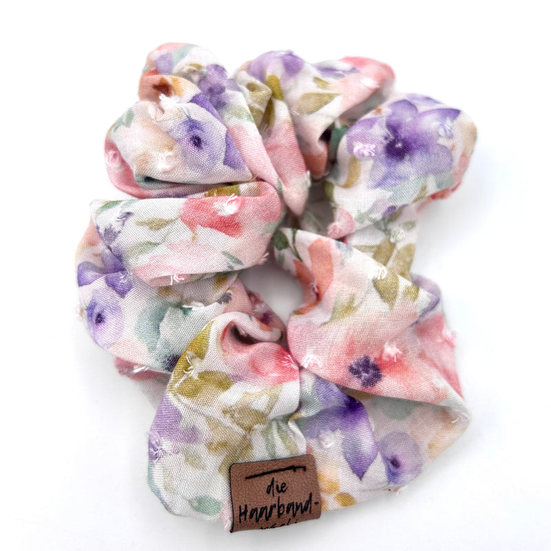 Scrunchie - zarte Blumen