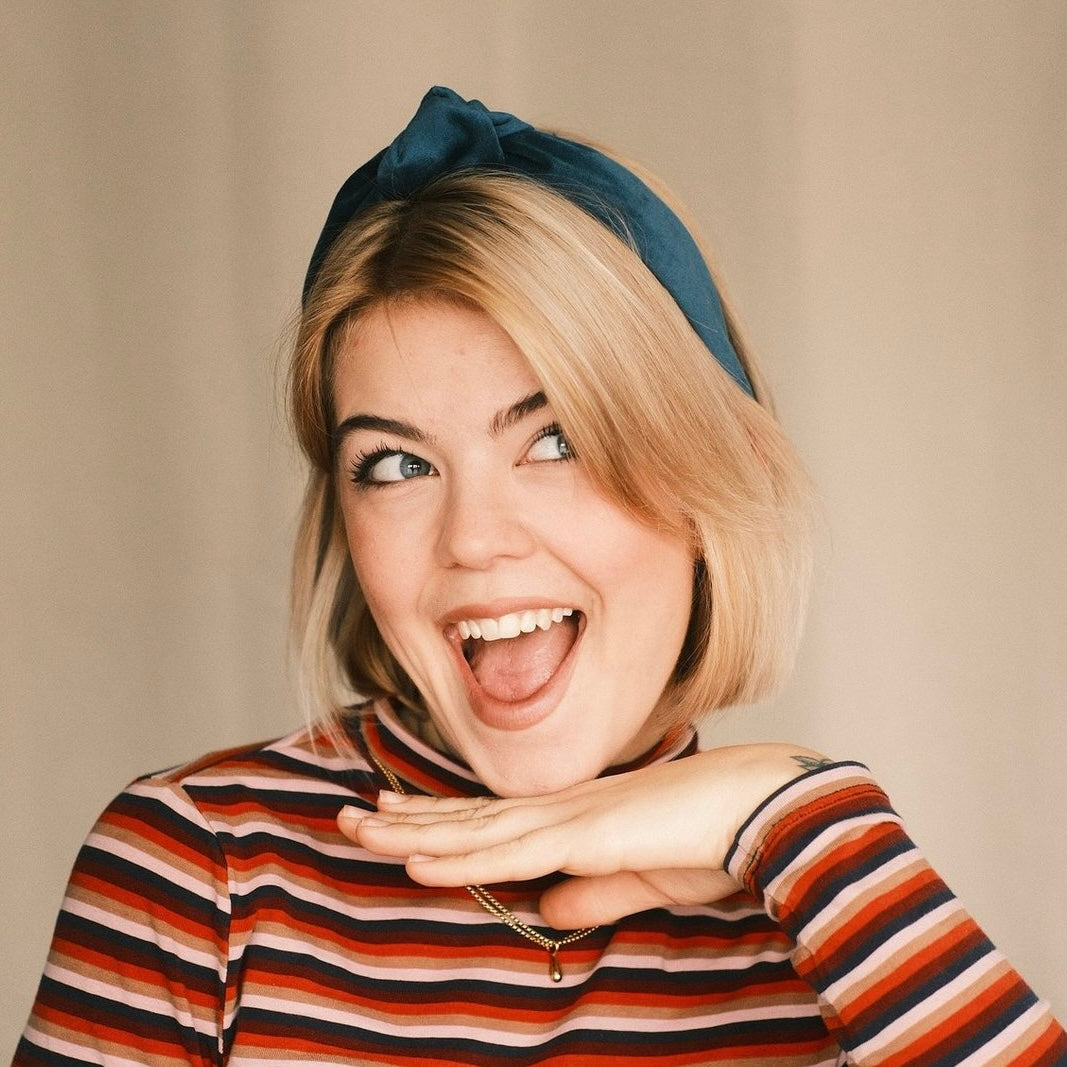 Elli - ozeanblau Haarreif Knoten