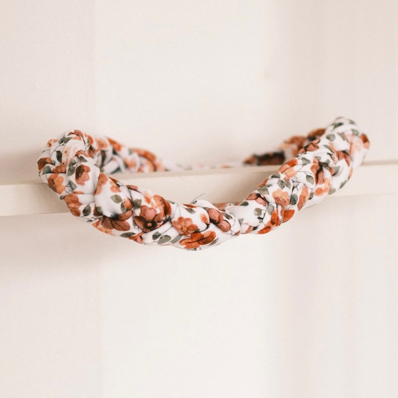 Haarband geflochten - Blumenkranz Orange