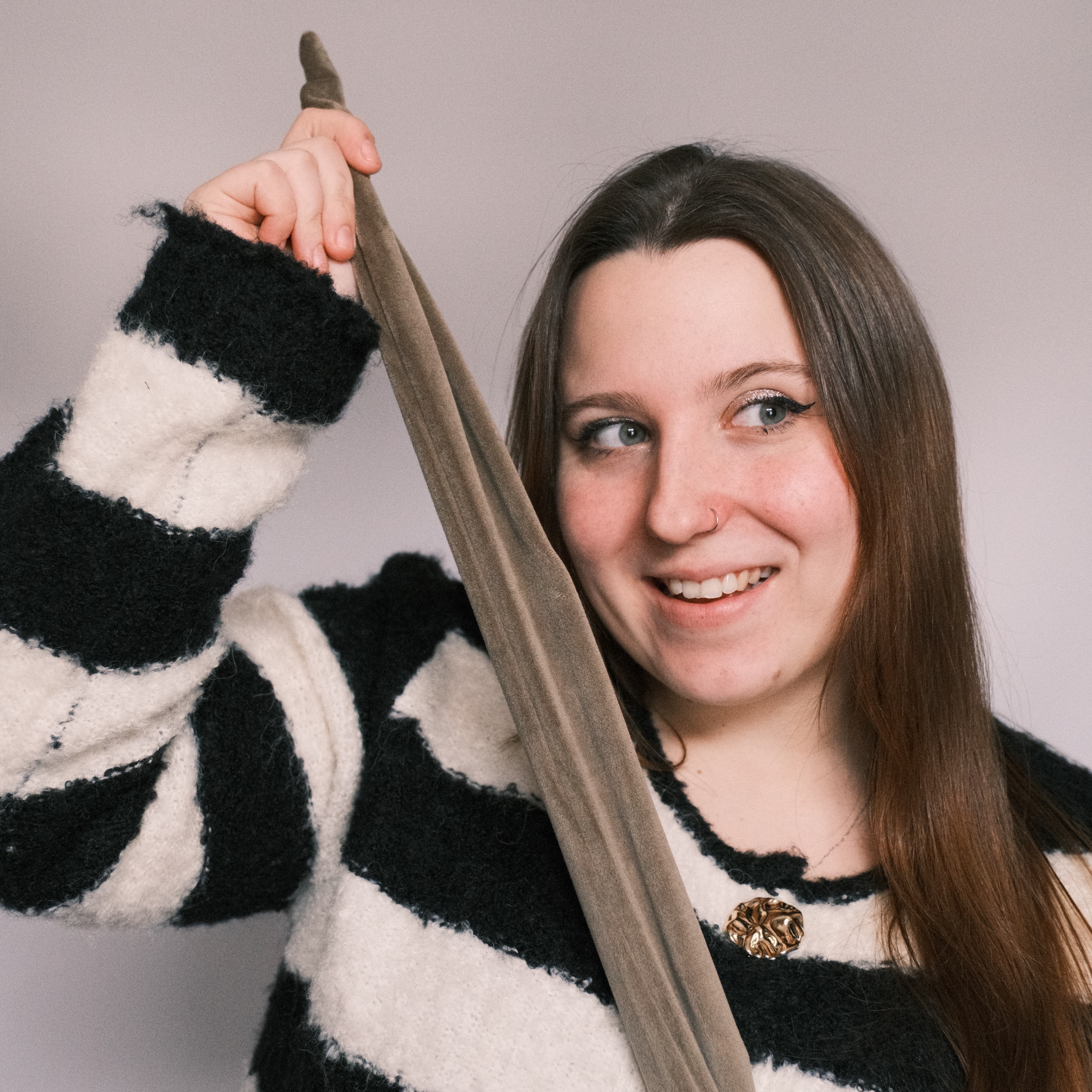 Drahthaarband - Samt Olive