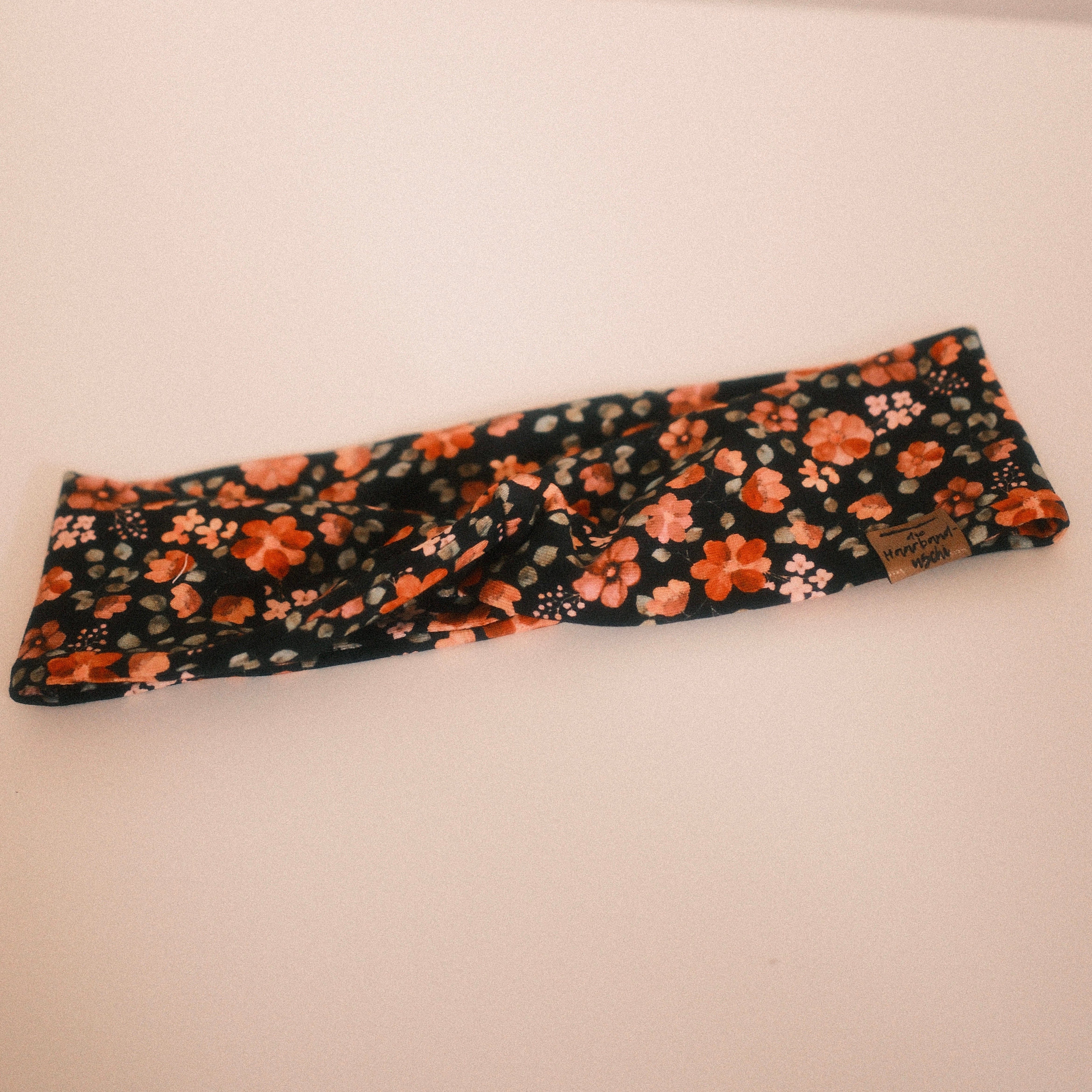 Basic Haarband - Orange Blumen