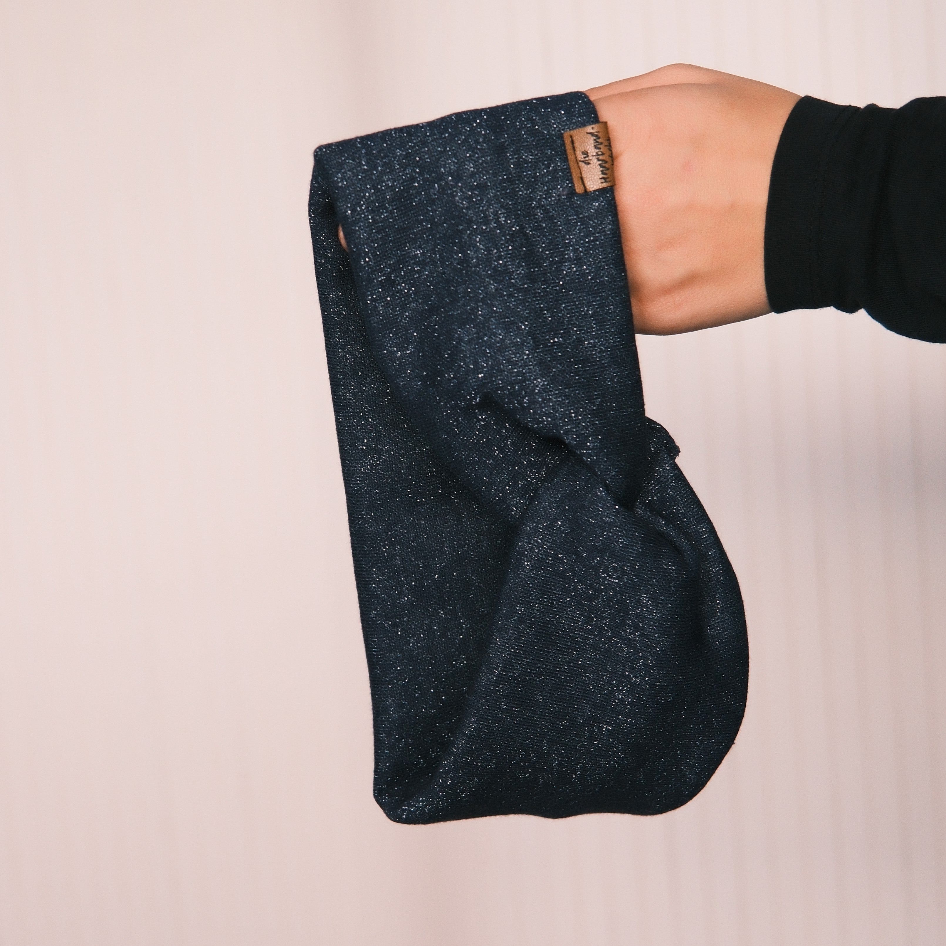Basic Haarband - Glitzer Dunkelblau