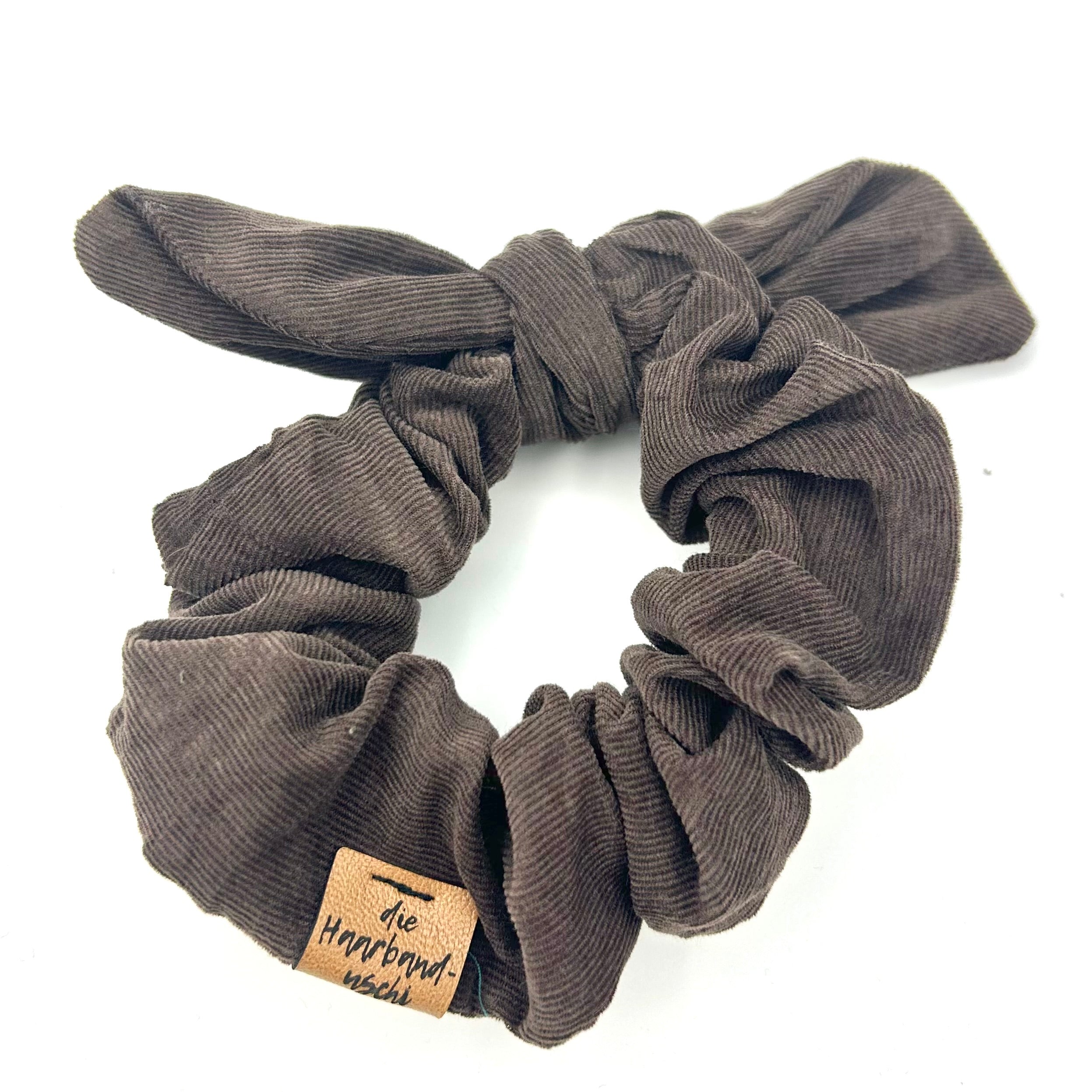 Scrunchie - Feincord Schokobraun