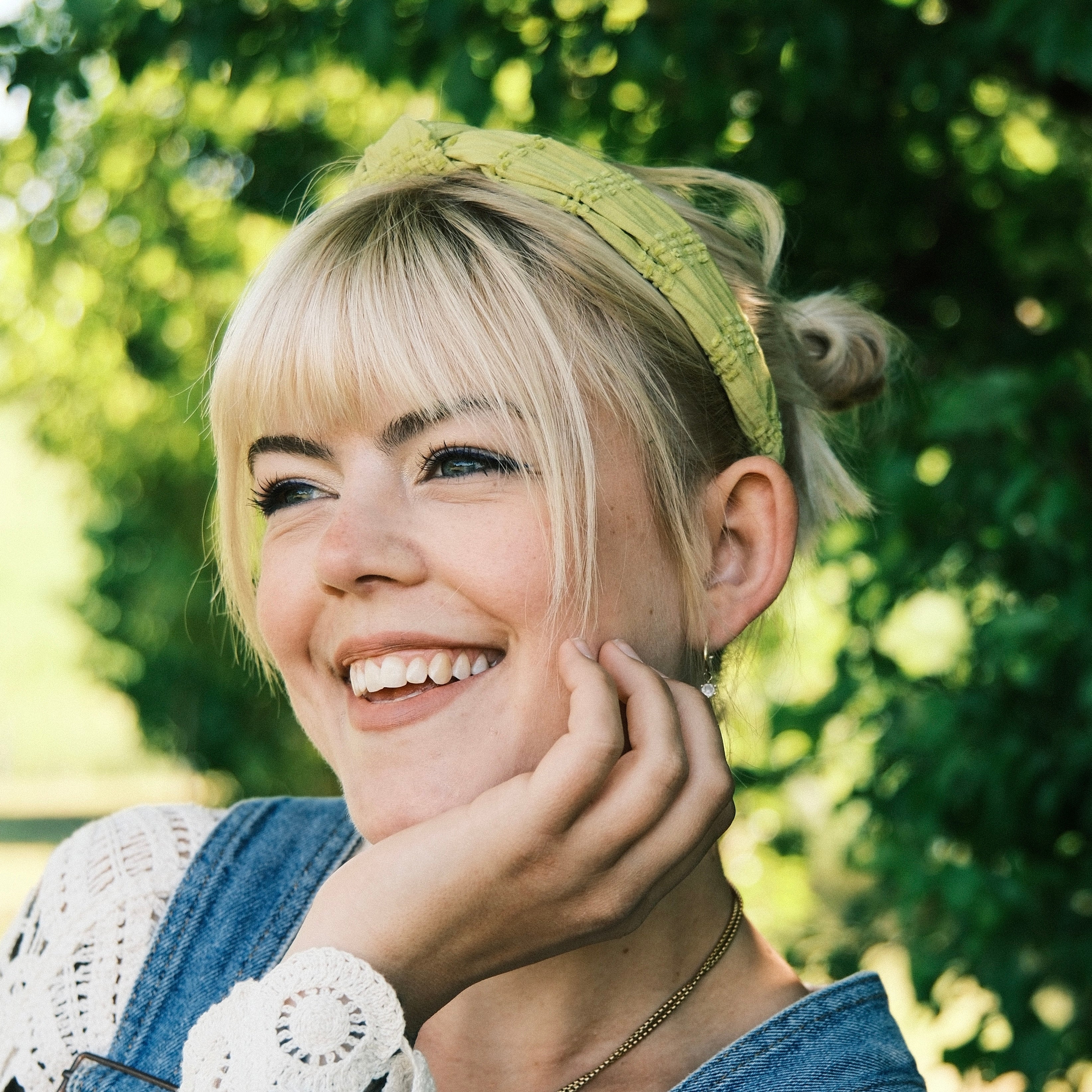 Lilly - gerafft Limettengrün