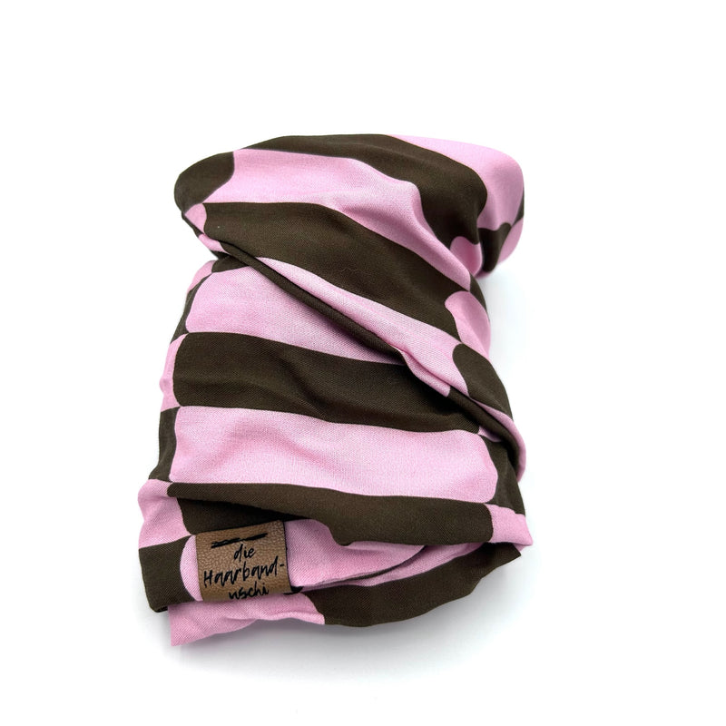 Drahthaarband breit - Candy Lines Olive