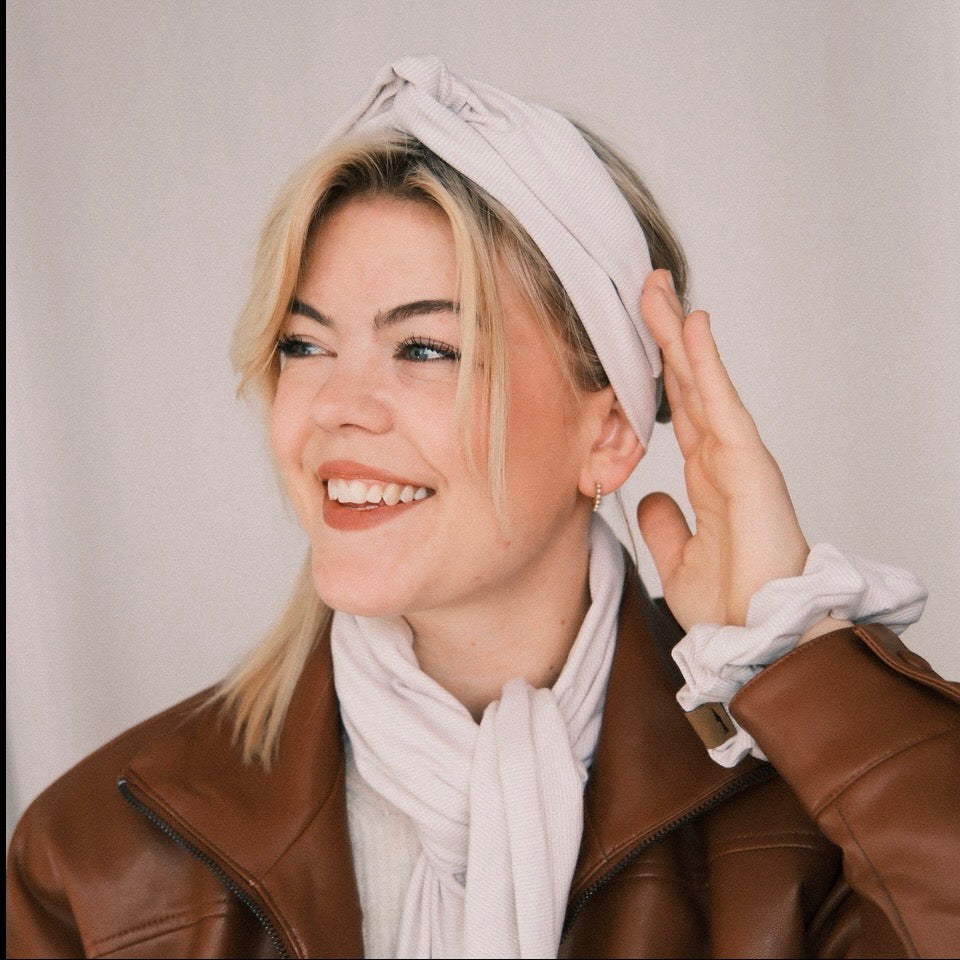 Bandana - gestreift Beige