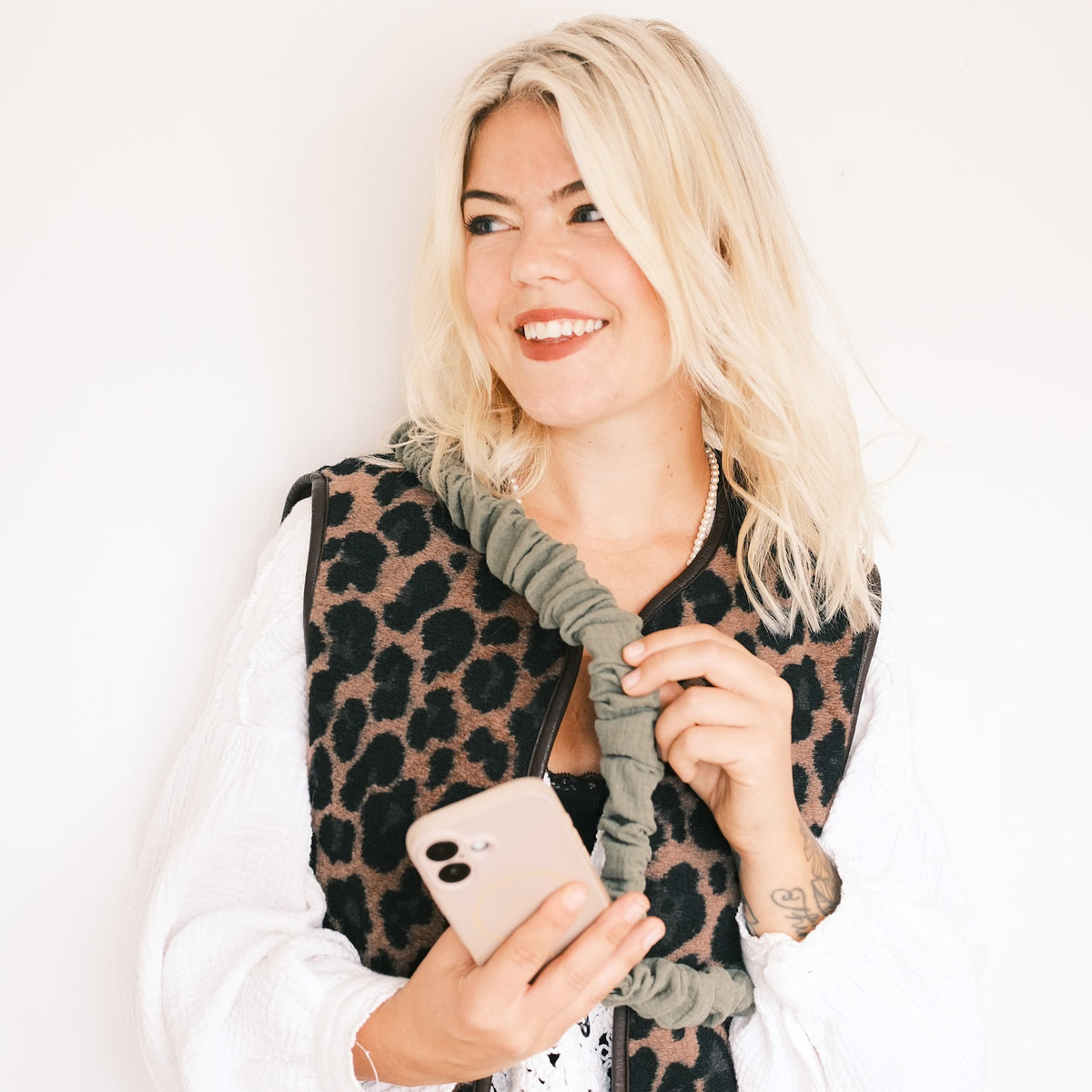 Handykette - Musselin Khaki