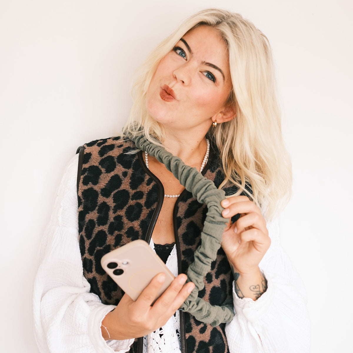 Handykette - Musselin Khaki
