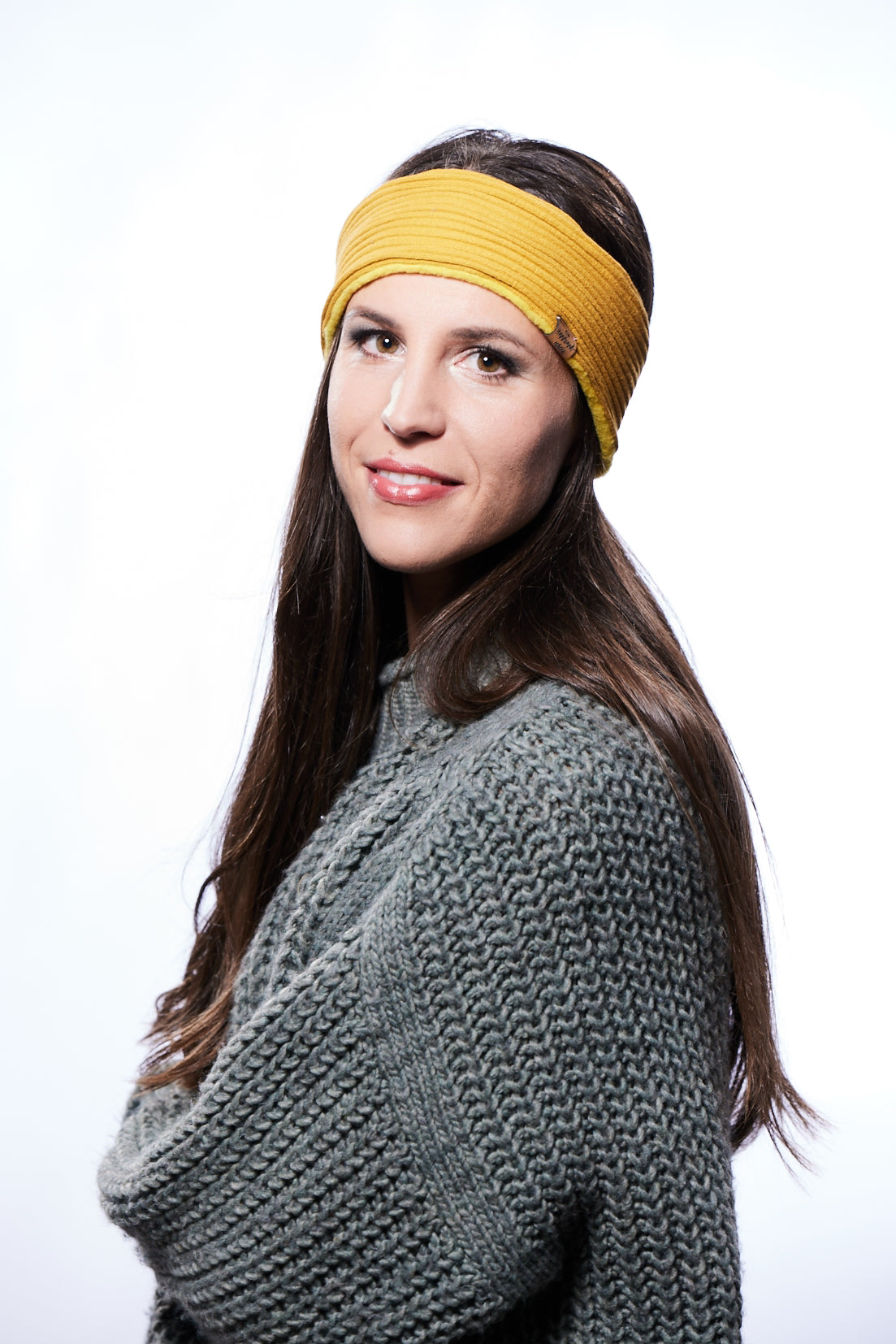 Stirnband sportlich gefüttert gelb