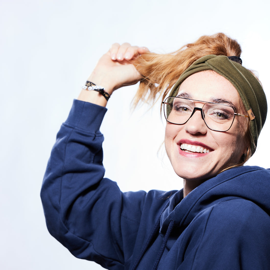 Stirnband Basic gefüttert khaki