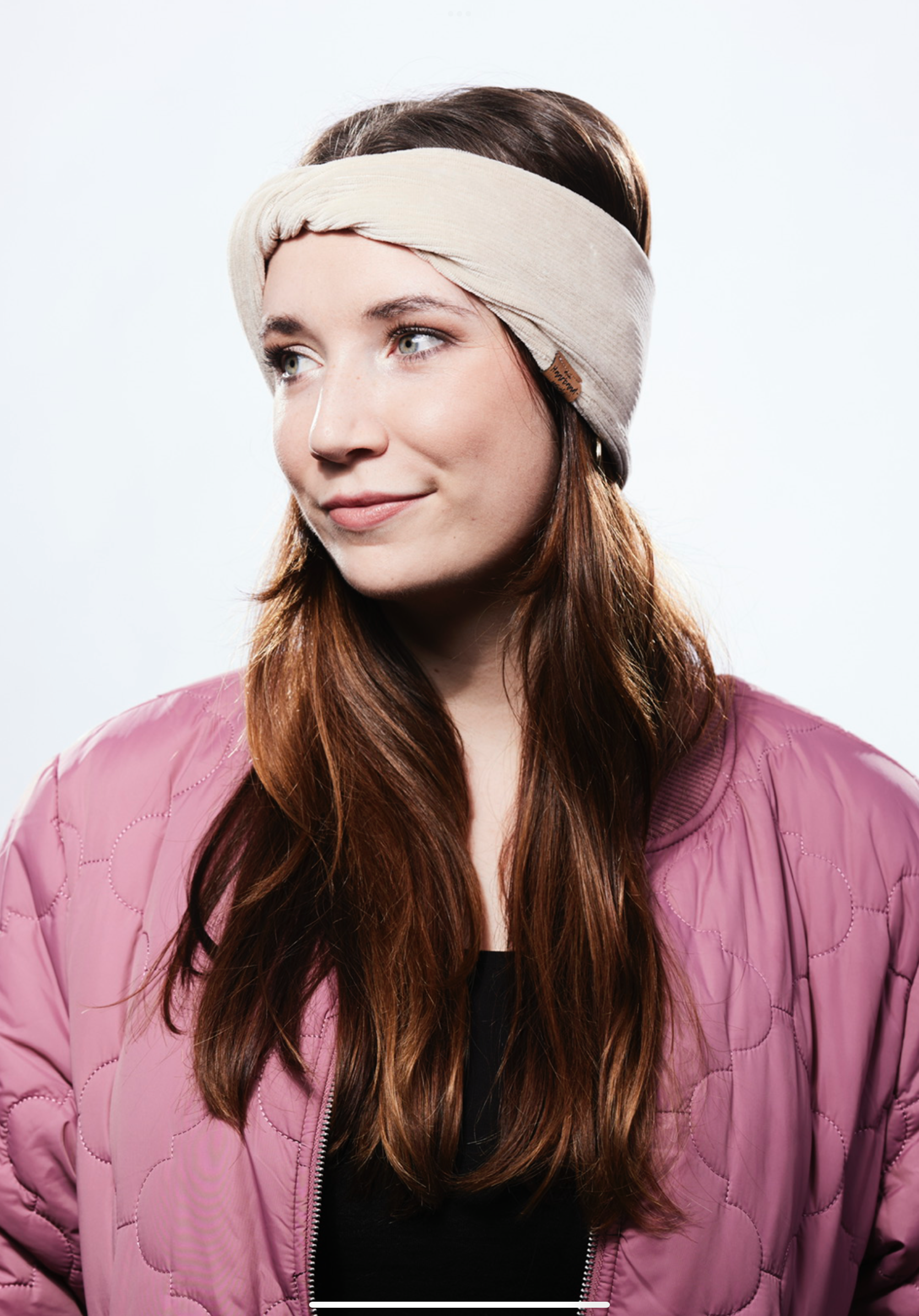 Haarband getrullert Cord beige